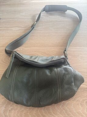 The Sak Green Leather Shoulder Bag